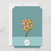 Invitation Poche de forêt enchantée Arbre à conte de fées flo (Dos)
