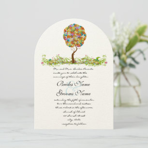 Invitation Poche de forêt enchantée Arbre à conte de fées flo