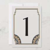 Invitation Poche d'or Art Déco Numéro de tableau 1 (Devant)