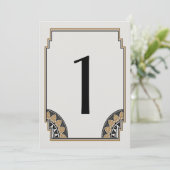 Invitation Poche d'or Art Déco Numéro de tableau 1 (Debout devant)