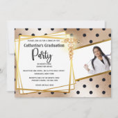 Invitation Poche d'or rose point do-it-yourself photo caduceu (Devant)