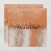 Invitation Poche et crème Baby shower Abstrait (Devant / Derrière)