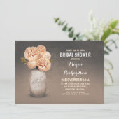 Invitation Poche peinte bocal bocal rustique douche nuptiale (Debout devant)