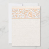 Invitation Pocher Rustique Burlap Linge Douche nuptiale Invit (Dos)