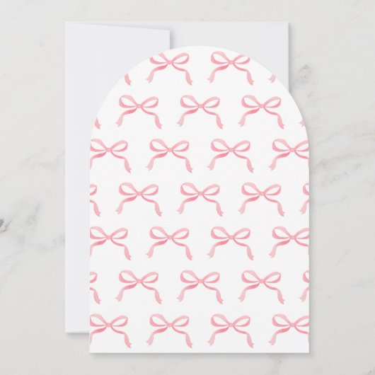Invitation Pochette de graduation moderne Pink Bow Graduation (Dos)