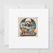 Invitation Poddle aime le jeu de canasta (Dos)