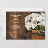 Invitation Poêle en bois Poêle Mariage de poste de pays Brunc (Devant)