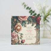 Invitation Poème commémoratif de la fête de la vie des Roses (Debout devant)