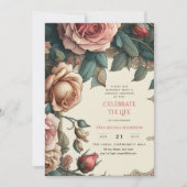 Invitation Poème commémoratif de la fête de la vie des Roses  (Devant)