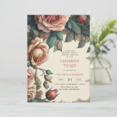 Invitation Poème commémoratif de la fête de la vie des Roses  (Debout devant)