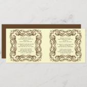 Invitation Poème de livre pour bébés Vintage Frame (Devant / Derrière)