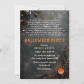 Invitation Poème d'Halloween gris foncé adulte (Devant)
