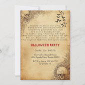 Invitation Poème d'Halloween I effrayant (Devant)