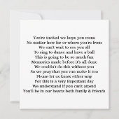 Invitation Poème d'invitation (Devant)