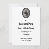 Invitation Poème Edgan Allan Poe Raven pour la fête d'Hallowe (Dos)