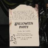 Invitation Poème éffrayant Parti d'Halloween Déplaisant