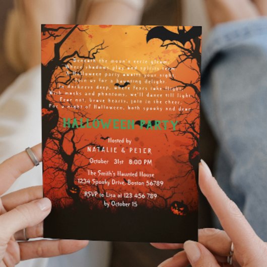 Invitation Poème Halloween I Dark Forest