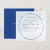 Invitation Poème hébreu de l'amour étoile de David Mariage ju (Devant / Derrière)