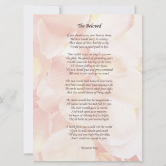 Invitation Poème Mariage "Bien-aimé"/