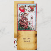 INVITATION POÈTE DANS LE JARDIN DES OISEAUX MONOGRAMME (Devant / Derrière)