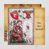 INVITATION POÈTE DANS LE JARDIN DES OISEAUX MONOGRAMME (Devant / Derrière)