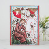 INVITATION POÈTE DANS LE JARDIN DES OISEAUX MONOGRAMME (Debout devant)