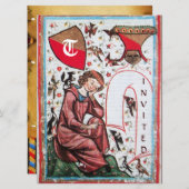 INVITATION POÈTE DANS LE JARDIN DES OISEAUX MONOGRAMME (Devant / Derrière)