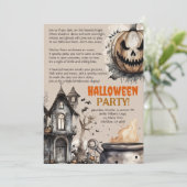 Invitation poétique déplaisante Jack-o'-lantern Ha (Debout devant)