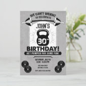 Invitation Poids Exercice Fitness Crossfit 30e anniversaire (Debout devant)