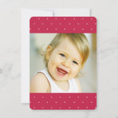 Invitation Poids Fuzzy Couleur Points 1er Anniversaire Photo (Dos)