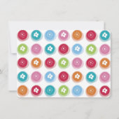 Invitation Poids Fuzzy Couleur Points 1er Anniversaire Photo (Dos)