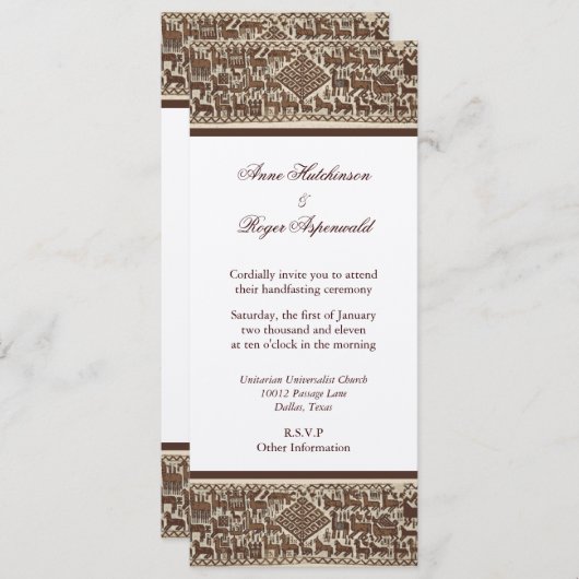 Invitation Poignée d'Asatru (Devant / Derrière)