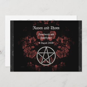 Invitation Poignée éternelle/Mariage Pentacle Mauve Ste