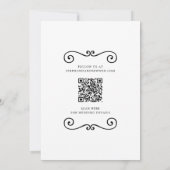 Invitation Poignée main Doodle Bordure Mariage Enregistrer la (Dos)