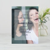 Invitation Poignée photo moderne (Debout devant)