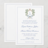 Invitation Poignets de feuilles traditionnels avec poule | Ma (Devant / Derrière)