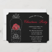 Invitation Poindettia, Mason Jar Fête de Noël d'entreprise (Devant)