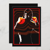 Invitation poings de la boxe du feu (Devant / Derrière)