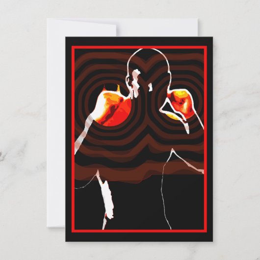 Invitation poings de la boxe du feu (Devant)