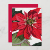Invitation Poinsettia (Devant / Derrière)