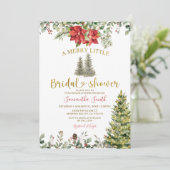 Invitation Poinsettia A Merry Little Bridal Shower (Debout devant)