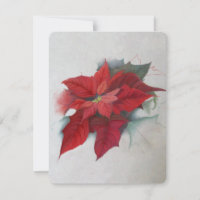 Poinsettia Christmas Oil Painting