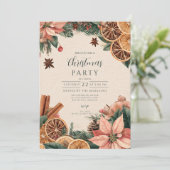 Invitation Poinsettia Citron Festif (Debout devant)