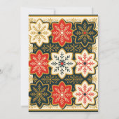 Invitation Poinsettia et Snowflake Fête de Noël d'entreprise (Dos)