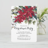 Invitation Poinsettia Fête Florale Fête de Noël Société (Debout devant)