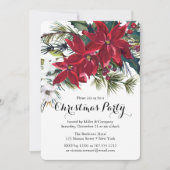 Invitation Poinsettia Fête Florale Fête de Noël Société (Devant)