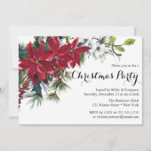 Invitation Poinsettia Fête Florale Fête de Noël Société (Devant)