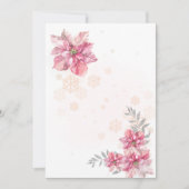 Invitation Poinsettia flocon de neige rose Ajoutez votre prop (Devant)