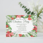 Invitation Poinsettia, Holly Berries (Debout devant)