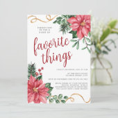 Invitation Poinsettia Noël Favorite Things Party (Debout devant)